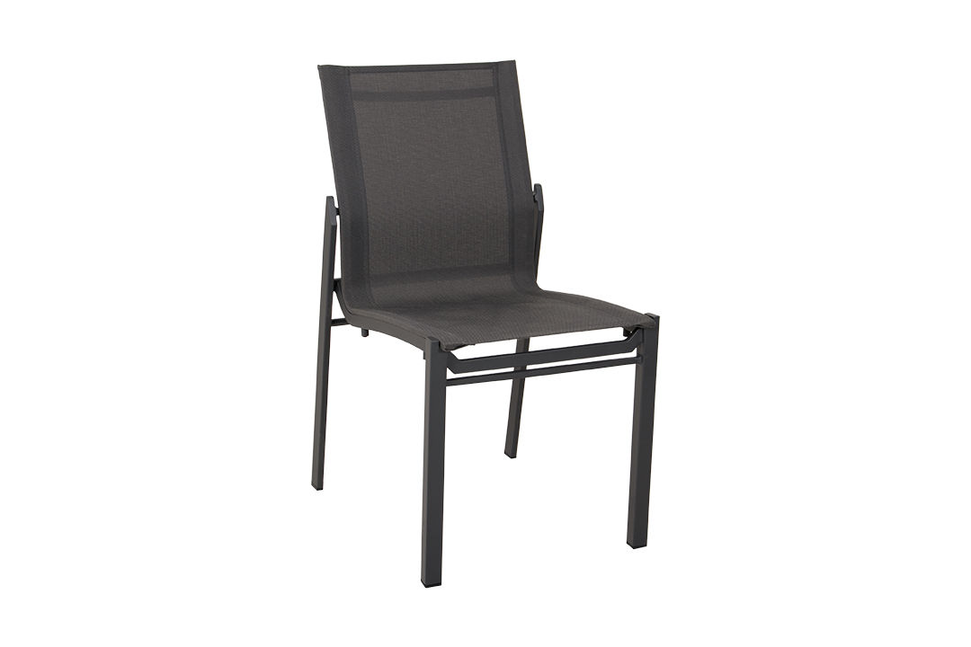 Cube Alu Stacking Side Chair, Slate
